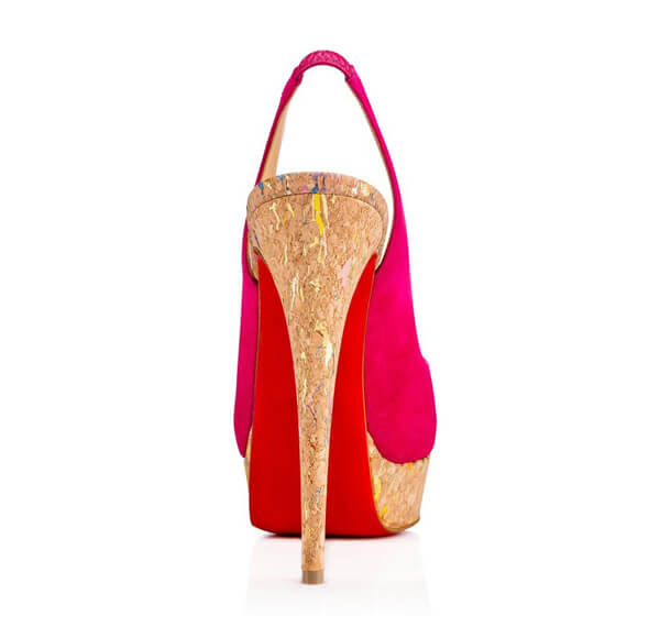 2017SS Christian Louboutin クリスチャン ルブタンコピー Lady Peep Sling ピンク 150mm